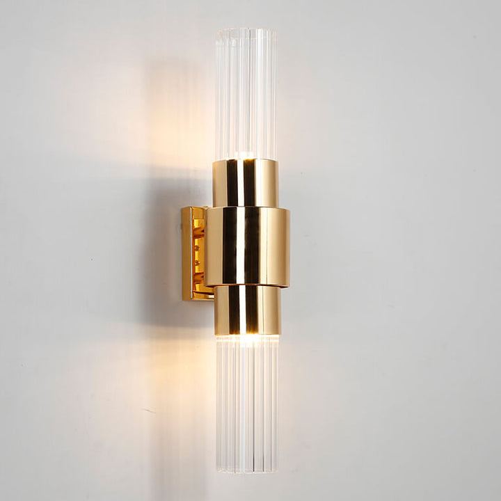 Modern Iron Glass 1/2-Light Wall Sconce Lamp