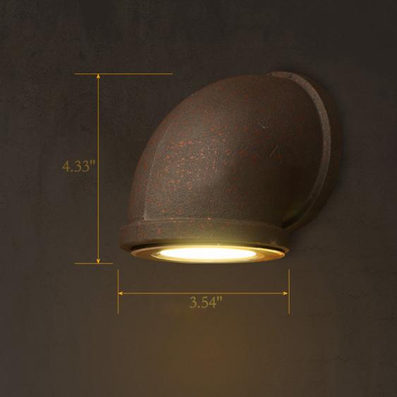 レトロ鍛鉄パイプ 1灯 LED ウォールランプ 