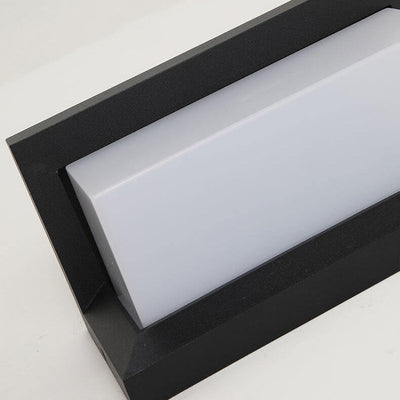 Modern Rectangular LED Sensor Outdoor Waterproof Wall Sconce Lamp