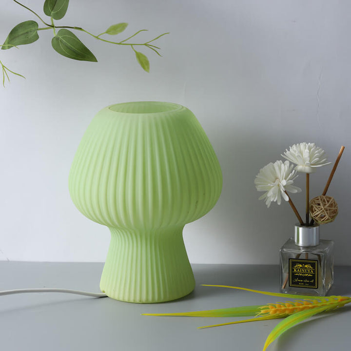 Lampe de table en verre à 1 lumière champignon minimaliste moderne pour chevet 