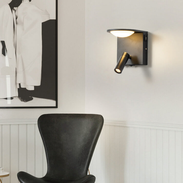 Moderne einfache quadratische USB-Spotleuchte drehbare LED-Wandleuchte 