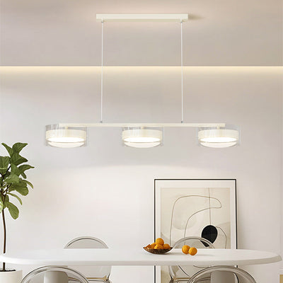 Lustre LED en forme de soucoupe volante en verre crème nordique contemporain pour salon 