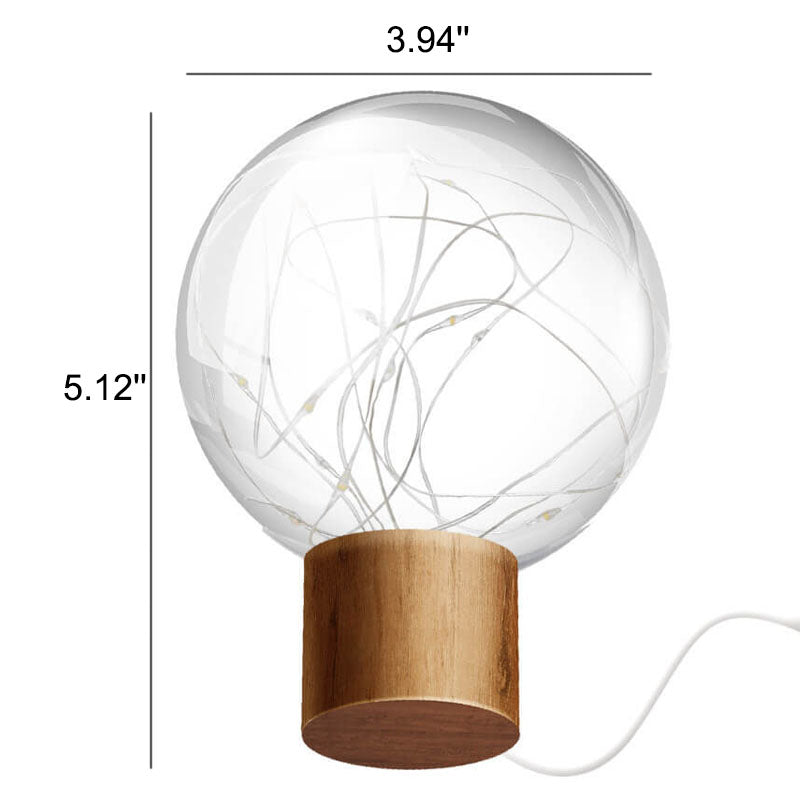 Modern Plastic Lampshade Starry Night Light LED Table Lamp