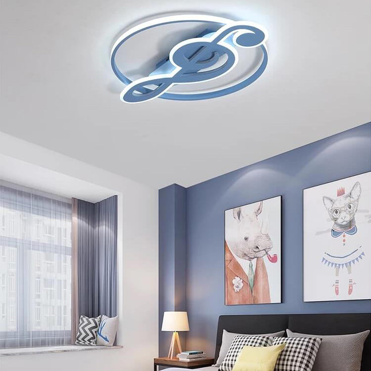 Plafonnier LED encastré avec notes de musique créatives nordiques 