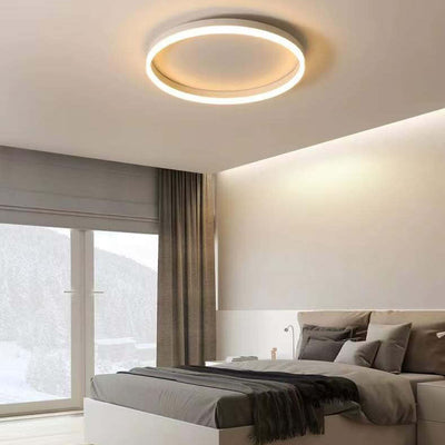 Nordic Minimalist Circle Ring Iron Acrylic LED Flush Mount Ceiling Light