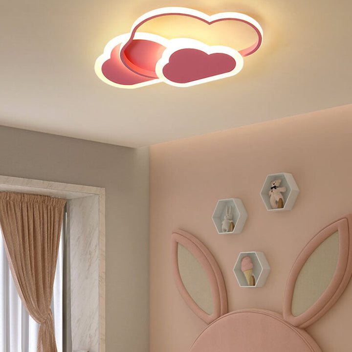 Plafonnier LED à montage encastré en forme de nuage en acrylique, dessin animé créatif