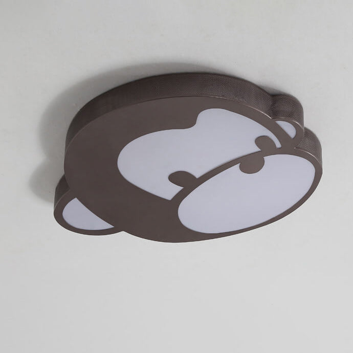 Childlike Cartoon Monkey Design LED Flush Mount Light