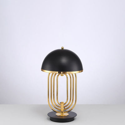 Lampe de table rotative de luxe en métal et aluminium à 2 lumières de lumière moderne 