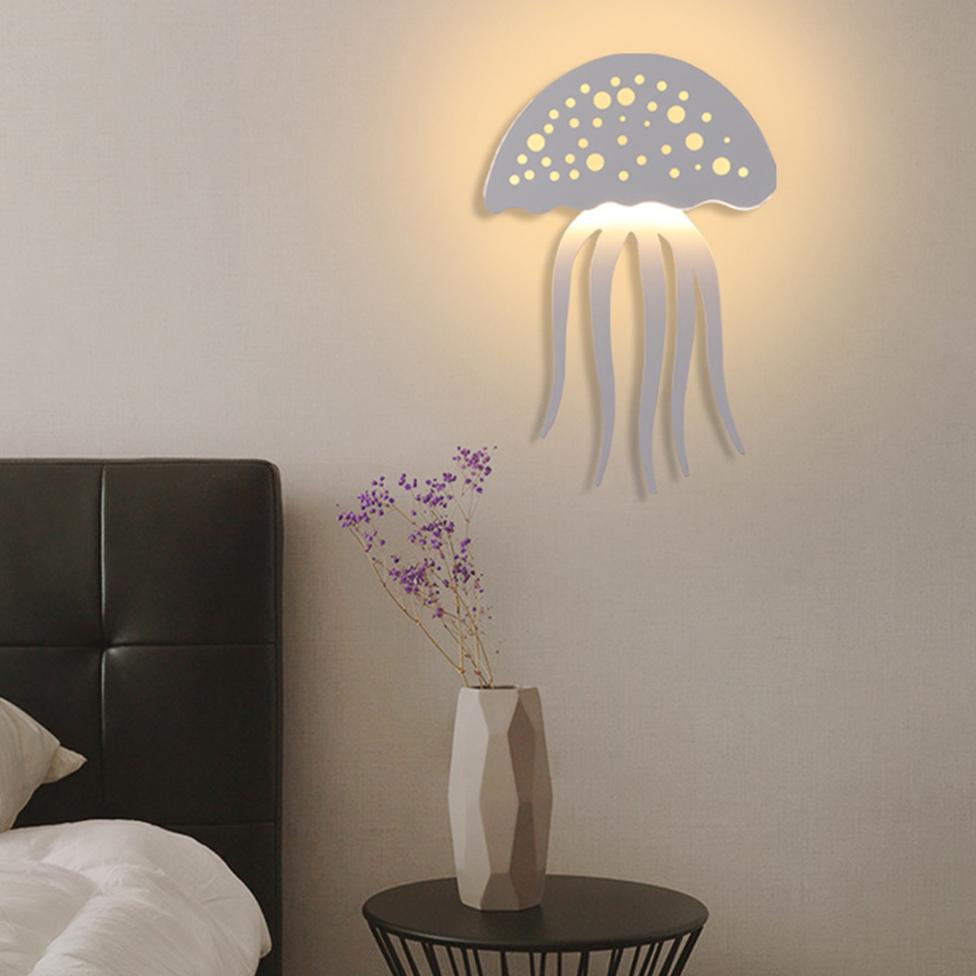 Modern Creative 1-Light LED Jellyfish Wall Lamp