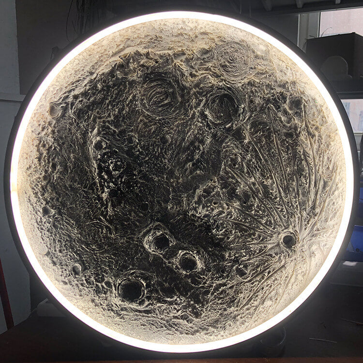 Modern Minimalist Creative Moon Aluminum LED Wall Sconce Lamp – BulbSquare