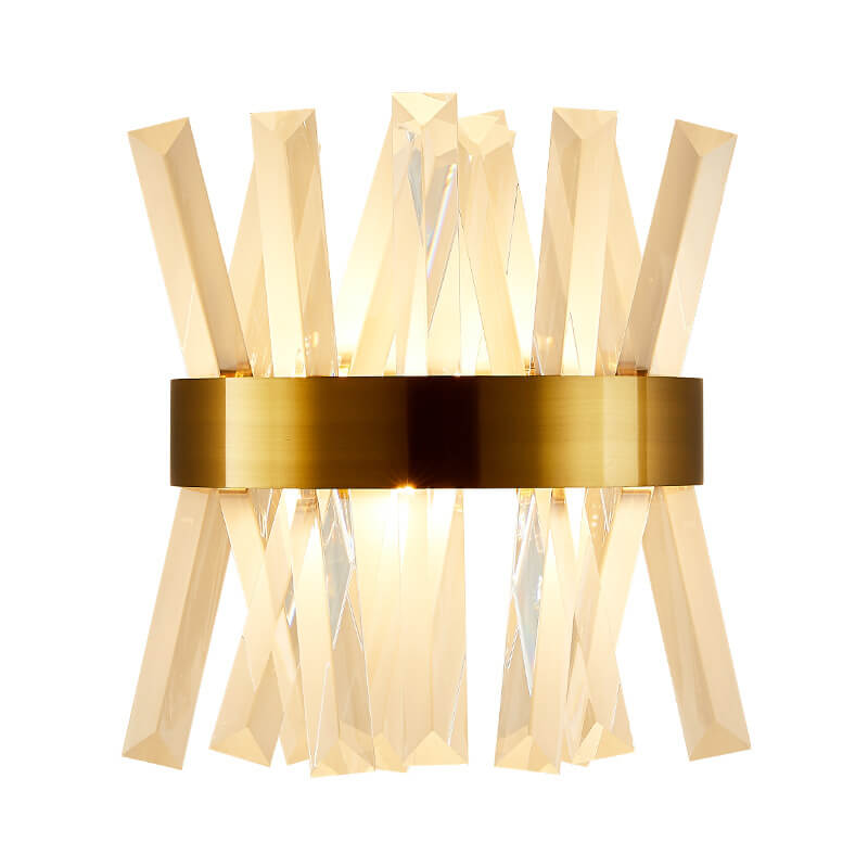 Nordic Light Luxury Creative Crystal Strip Design 2-Licht-Wandleuchte 