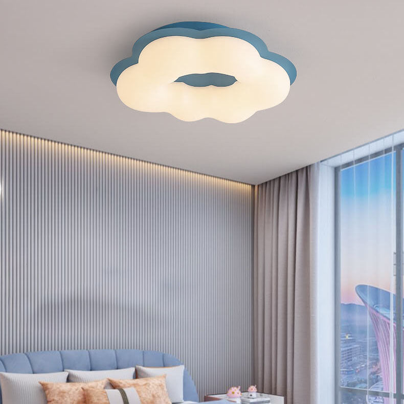 Modern Minimalist Colorful Clouds PE LED Flush Mount Ceiling Light