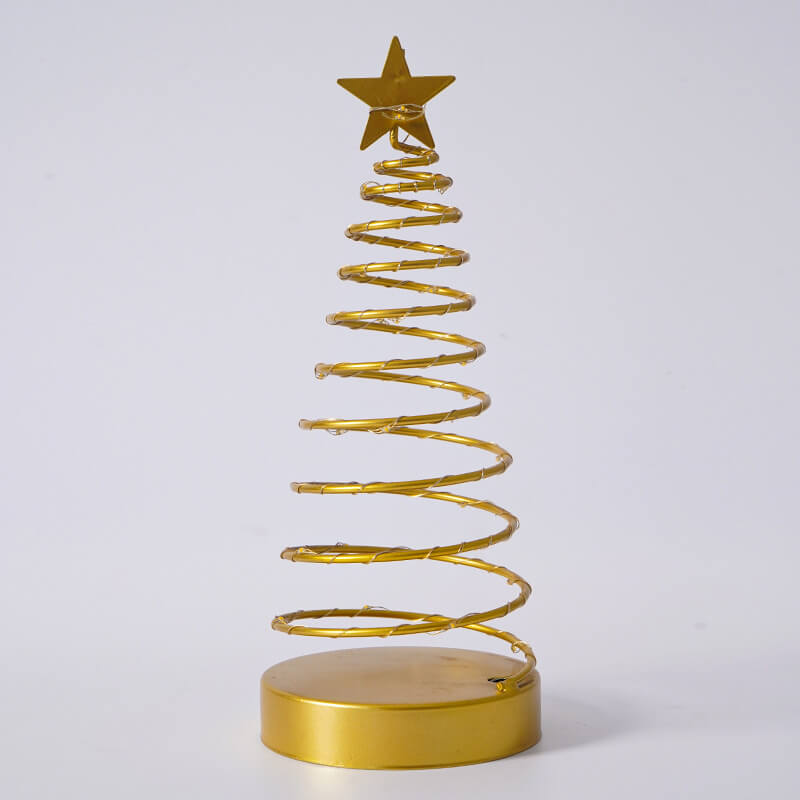 Lampe de table moderne créative en spirale étoilée de Noël décorative pour la nuit 