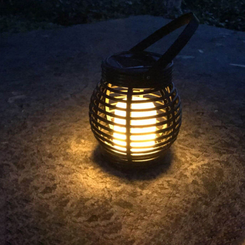 ضوء زينة حديقة مقاوم للماء LED قفص اللهب الشمسي الخارجي 