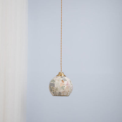 Vintage Creative Shell Round 1-Light Pendant Light