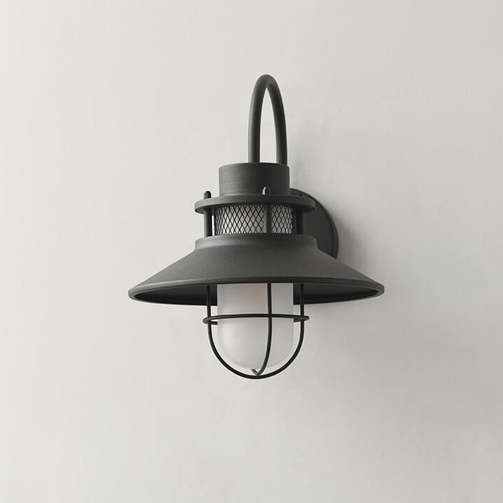 Lámpara Aplique de Pared para Exterior de 1 Luz con Cuerpo de Hierro Impermeable 