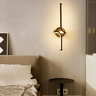 Simple Creative Line Spiral Design LED Wall Sconce Lamp