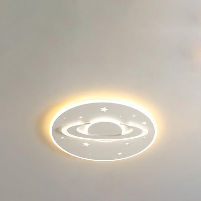 Creative Cartoon Planet Star LED Round Flush Mount Ceiling Light