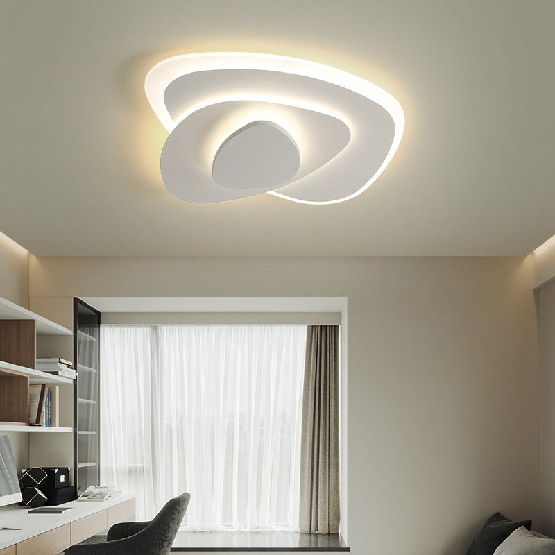 Nordic Simple Geometric Wrought Iron Acrylic LED Flush Mount Ceiling Light