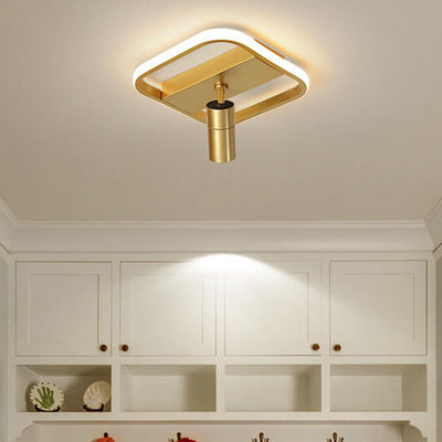 Modern Minimalist Rotating LED Flush Mount Ceiling Light