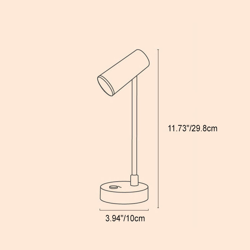 Nordic Minimalist Solid Color USB Rechargeable LED Reading Table Lamp