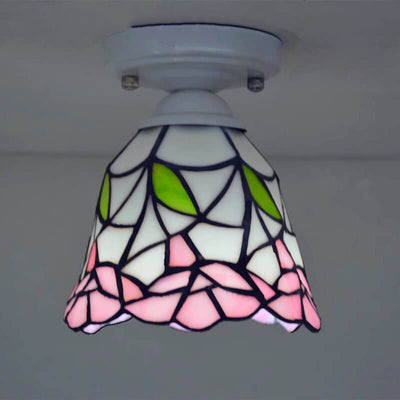 Traditional European Tiffany 1-Light Wall Sconce Lamp For Bedroom