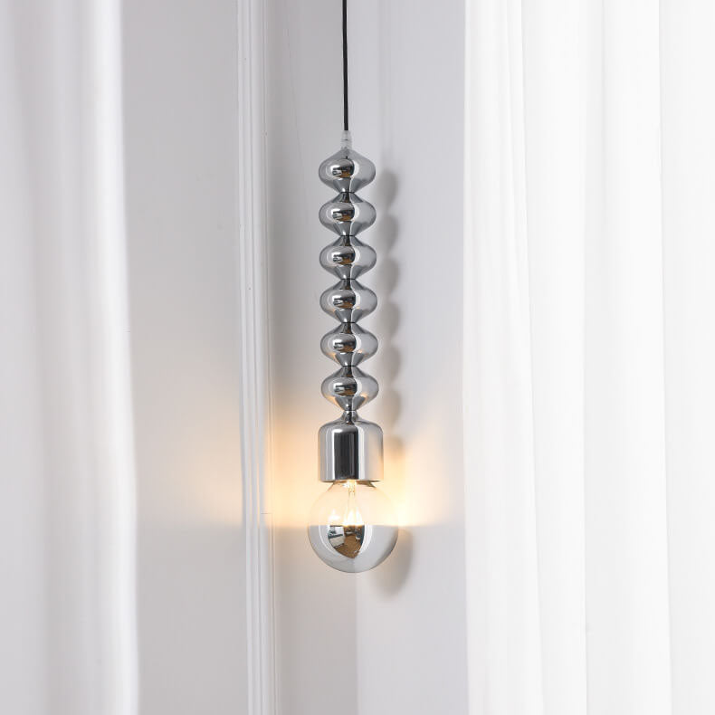 Moderne minimalistische kürbisförmige einfarbige Hardware 1-Licht Pendelleuchte 