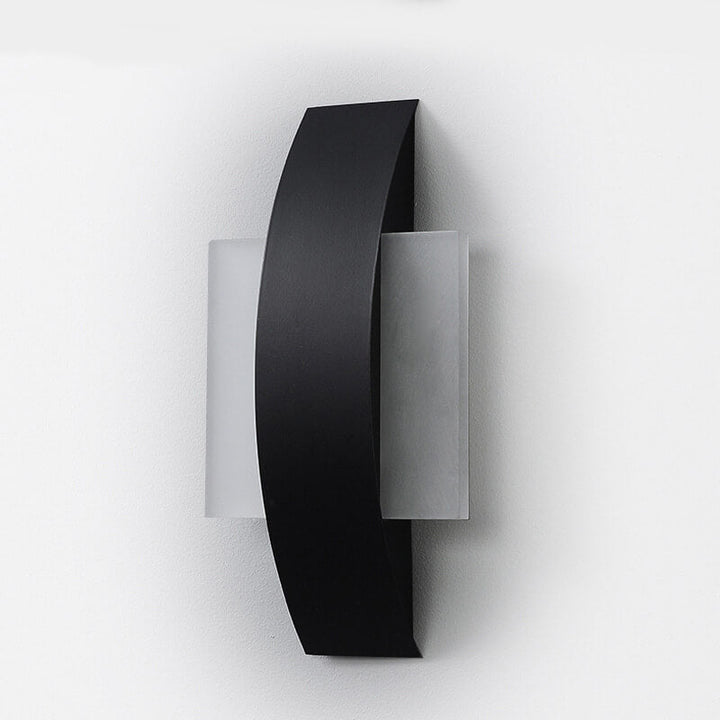 Moderner minimalistischer Acryl geometrischer Ring LED Wandleuchte 