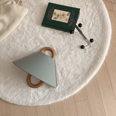 Applique murale moderne originale en bois massif plissé en demi-cercle à 1 lumière 