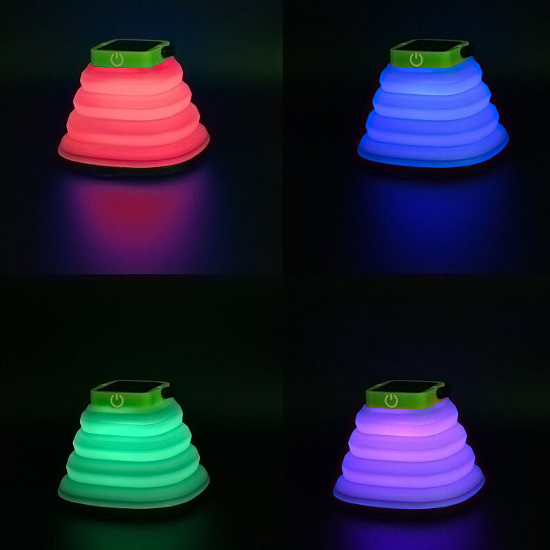 Contemporary Creative Outdoor Solar Folding Cone Waterproof Camping LED Outdoor Light for Outdoor Patio