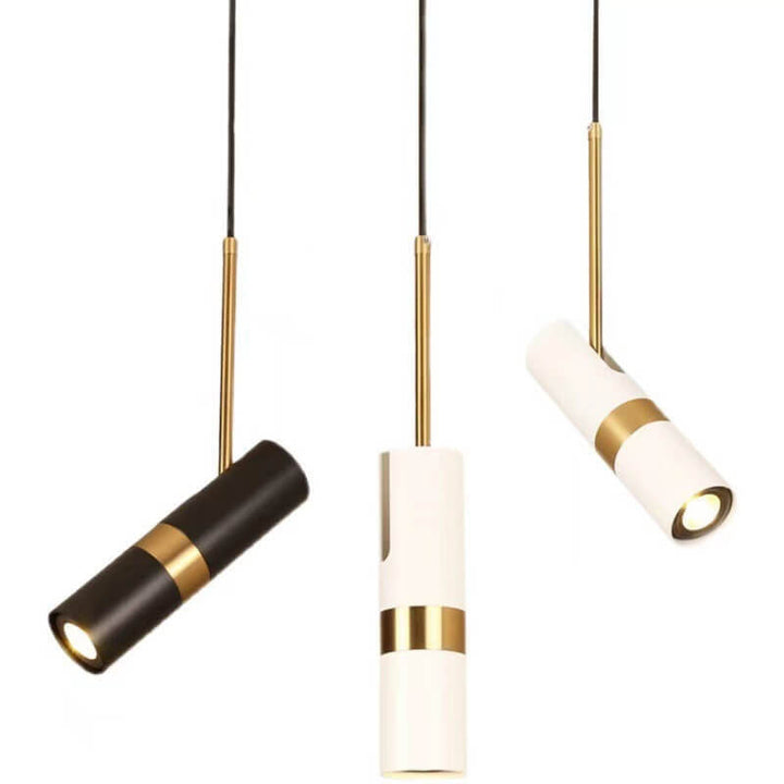 Lampe suspendue moderne en aluminium et fer avec projecteur LED de luxe léger 