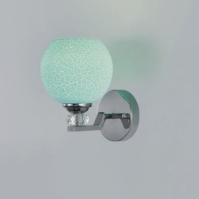 Nordic Creative Stained Cracked Glass Round 1-Light Wall Sconce Lamp