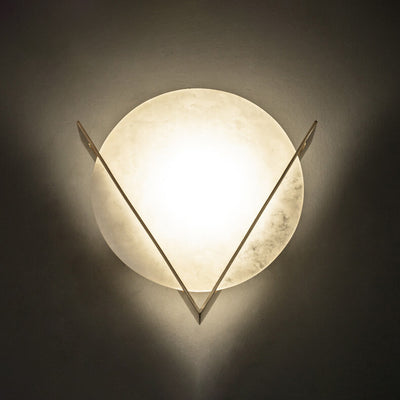 Modern Chinese Luxury Round Lucite LED Wall Sconce Lamp