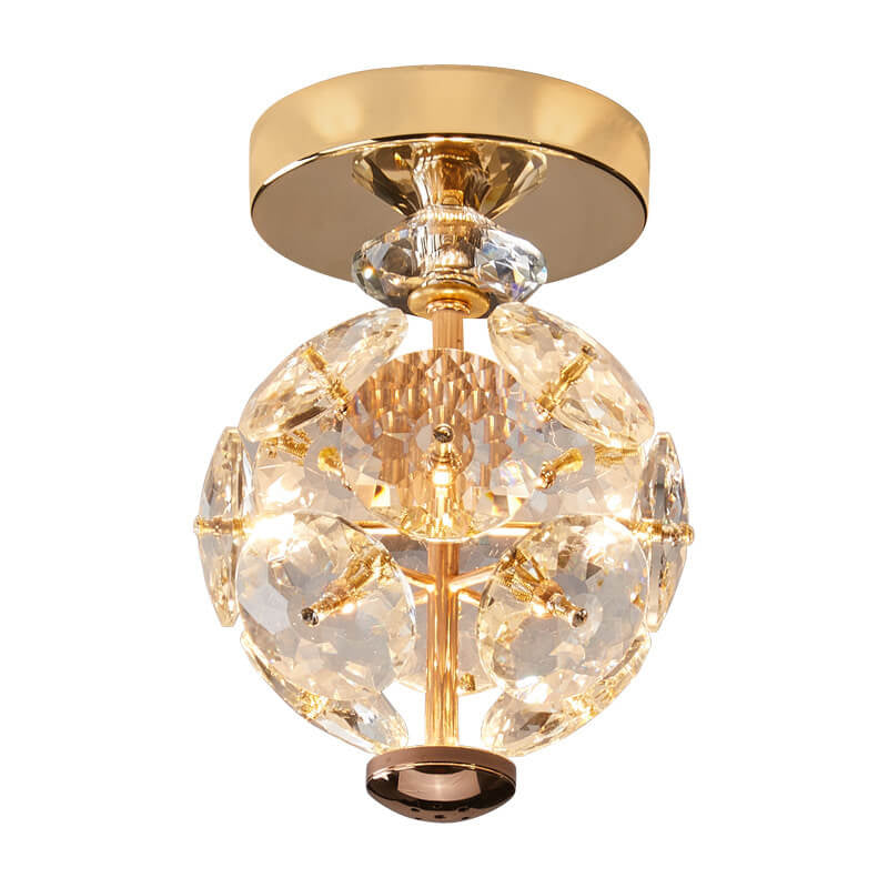 Simple Modern Crystal Ball LED Flush Mount Light