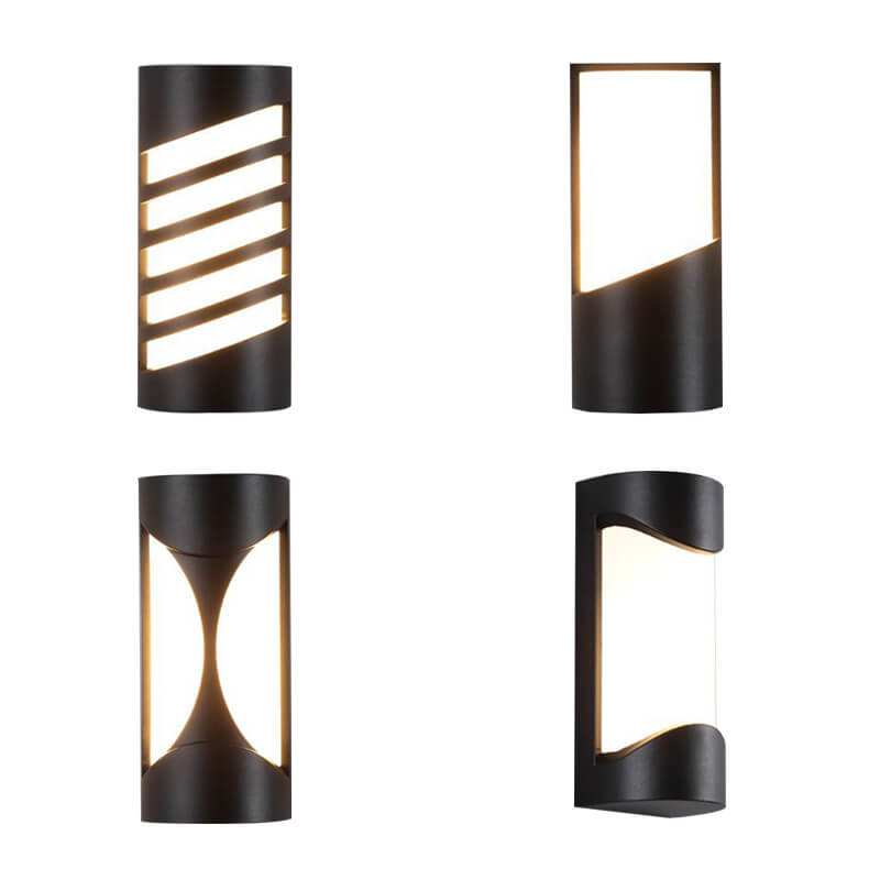 Lámpara Aplique de Pared LED Impermeable para Exteriores de Cilindro Moderno 