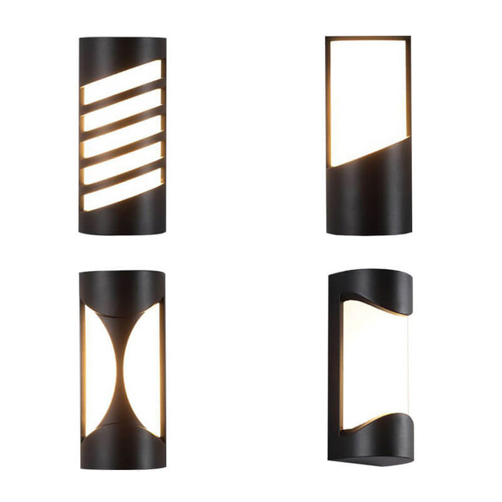 Lámpara Aplique de Pared LED Impermeable para Exteriores de Cilindro Moderno 