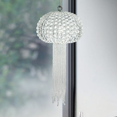 Moderne Leichte Luxus Glas Quallenform 1-Licht Pendelleuchte 