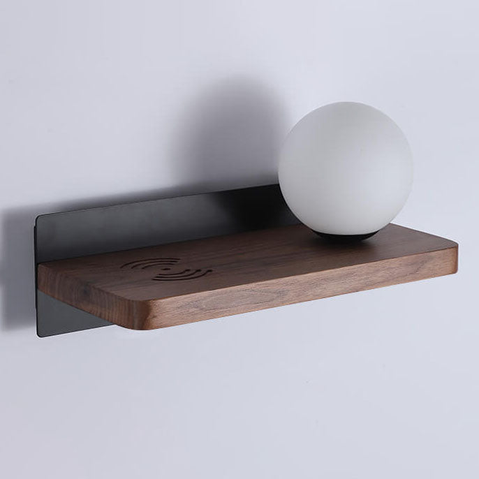 Modern Minimalist Wood Grain 1-light Wall Sconce Lamp