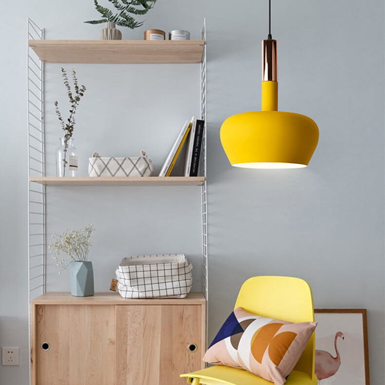 Suspension Luminaire 1 Lumière en Forme de Bouteille en Aluminium Macaron Nordique 