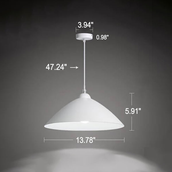 Lámpara colgante de 1 luz con cúpula de tapa de hierro simple nórdica 