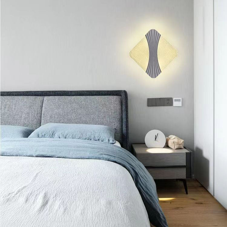 Applique Murale LED en Acrylique avec Matériel en Diamant Rond Minimaliste Moderne pour Chambre 