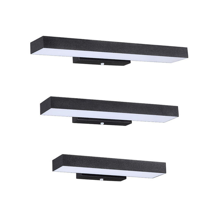 Moderne minimalistische rechteckige flache LED-Sensor-wasserdichte Wandleuchte für den Außenbereich 