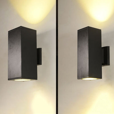 Modern Minimalist Square Column LED Luminous Outdoor Waterproof Wall Sconce Lamp