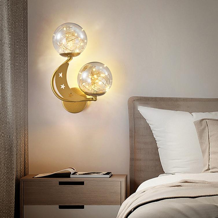 Moderne kreative Glas 2-Licht LED Wandleuchte 