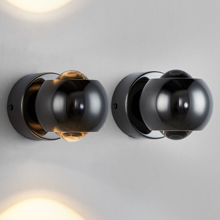Moderne minimalistische einfarbige runde drehbare Eisen-Aluminium-COB-LED-Wandleuchte 
