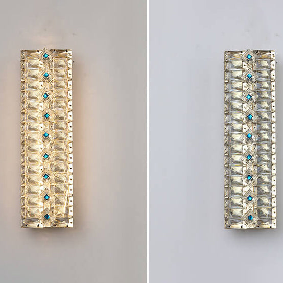 Luxuriöse LED-Wandleuchte mit Kristallstreifendesign 