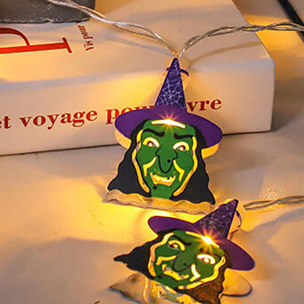 Halloween LED Squelette Citrouille Batterie LED Guirlande Lumineuse Décorative 