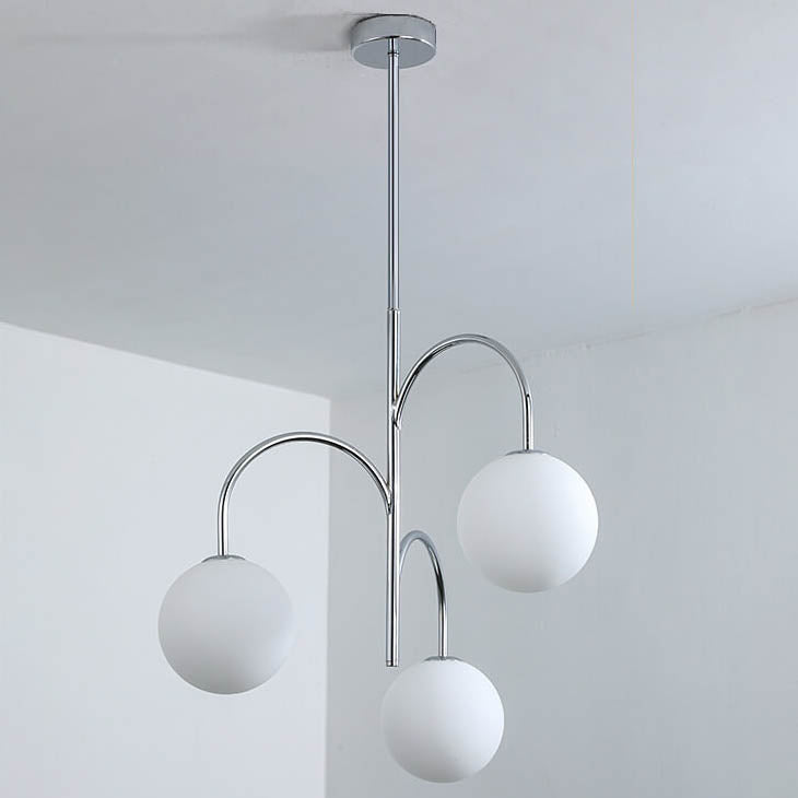 Nordic Magic Bean Glass Ball 3-Light Chandelier
