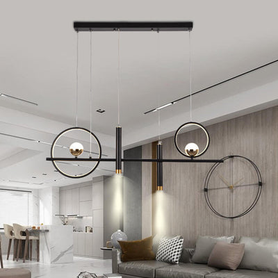 Modern Minimalist Creative Circle Line Combination Design LED Island Light Chandelier