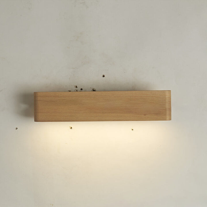 Moderne Minimalistische Drehbare Lange Stab Holz Acryl LED Wandleuchte 